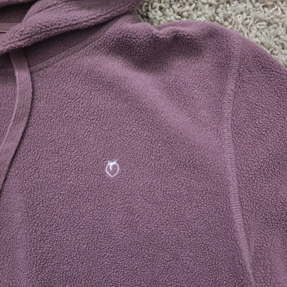 Women's FlexLiving Purple Teddy Hoodie With Front Pocket - Small - Picture 3 of 12